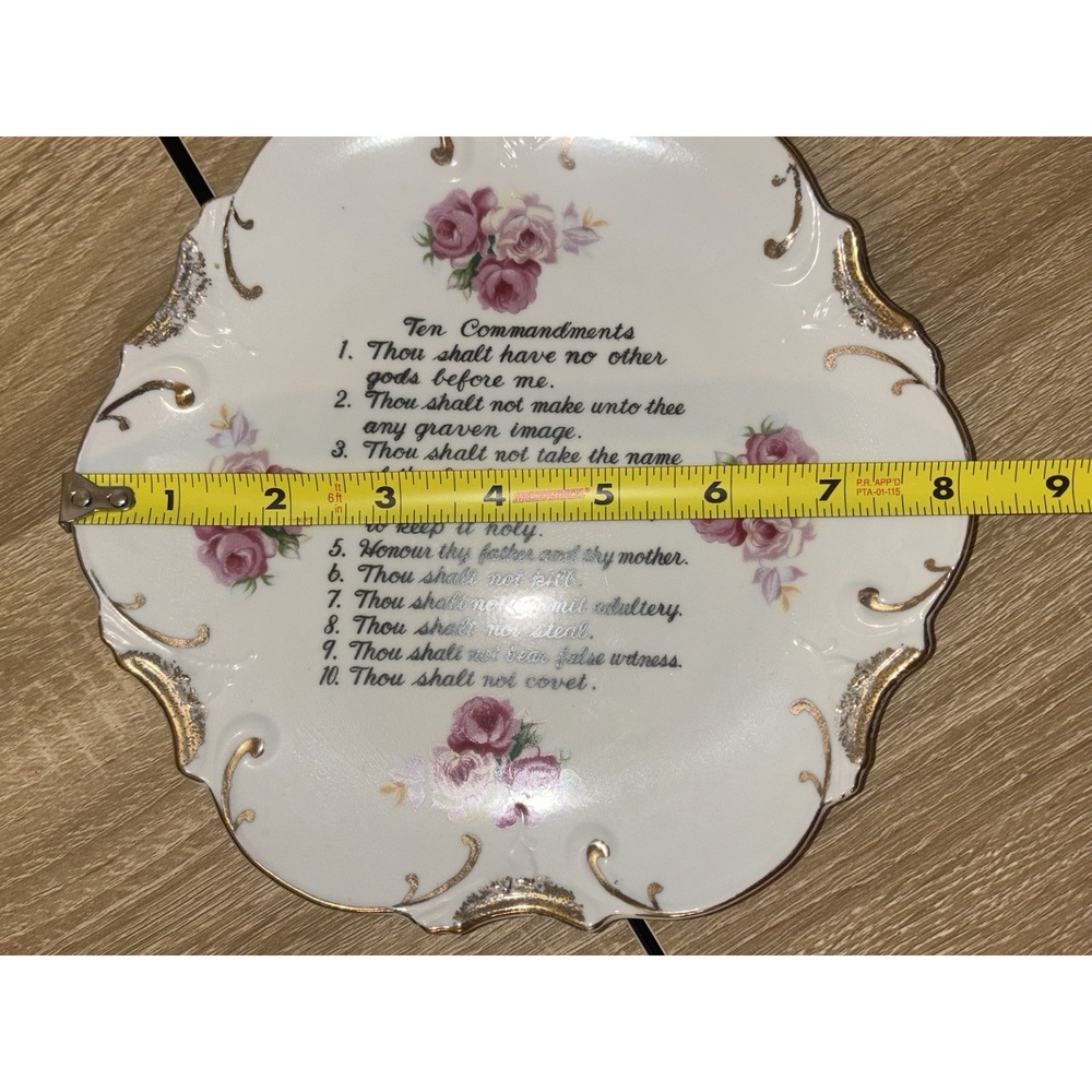 Antique Plate Lot 2 PK Silesia Porcelain Japanese Collector Floral Religious - Picture 7 of 10